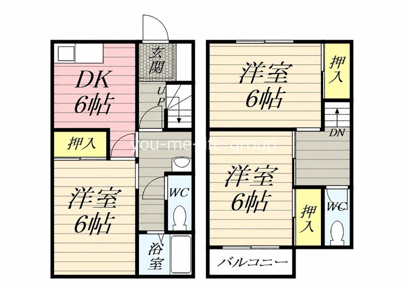 コンフォール栢山 3号室 間取り