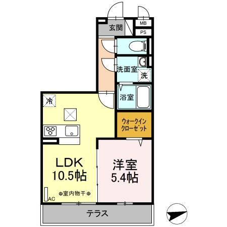 レジデンス鎌倉 105号室 間取り