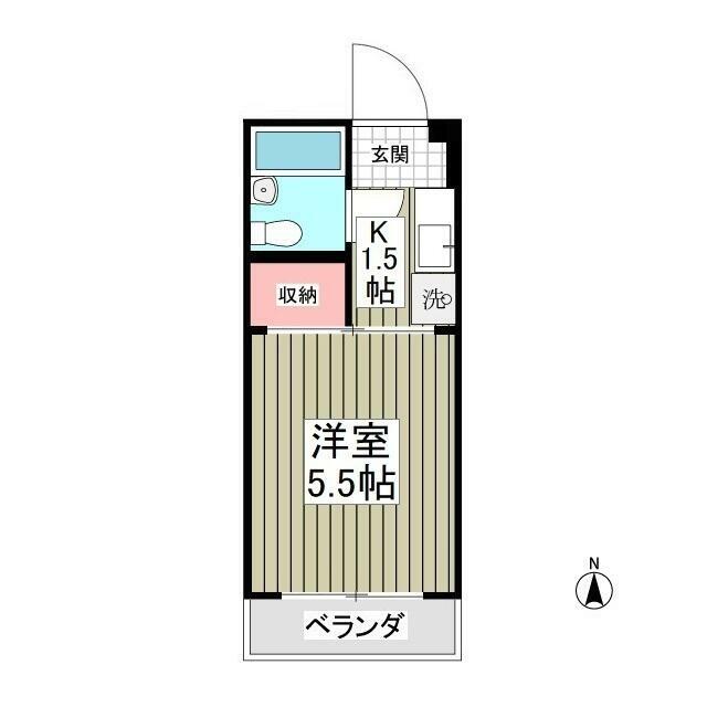 シャトール田口戸塚Ⅰ 109号室 間取り