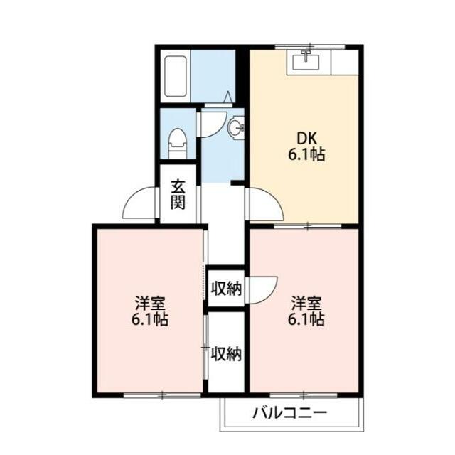 フォレストハイム 203号室 間取り