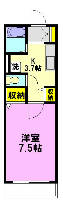 大磯コートヒルズ 103号室 間取り