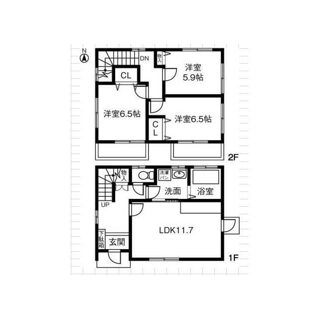 中津借家 間取り