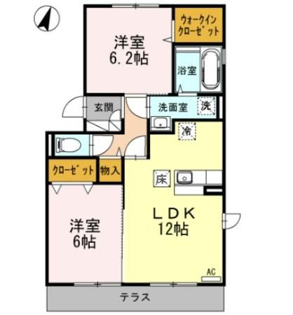 グランレーヴ　D 間取り