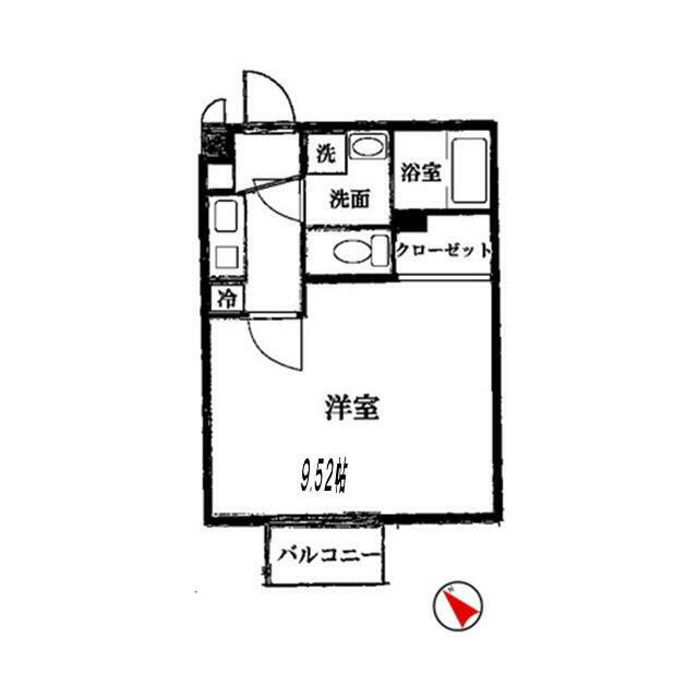 アムール Cerisier 102号室 間取り