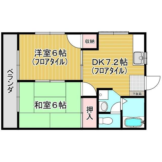グレース湘南 203号室 間取り
