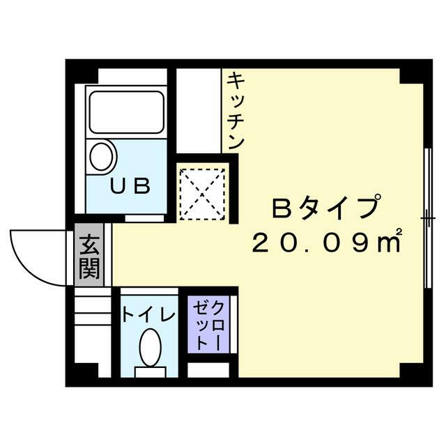 メゾンドゥラポール 203号室 間取り