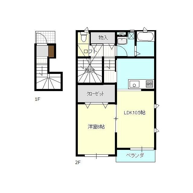 フェリシテ湘南台 202号室 間取り