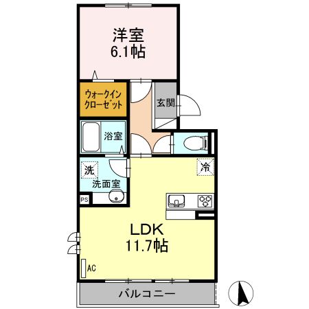 グランドパレス 205号室 間取り