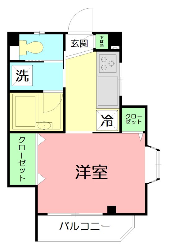 エクセルKMT 101号室 間取り