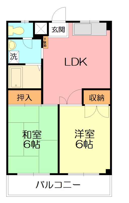 メイプルⅢ 206号室 間取り