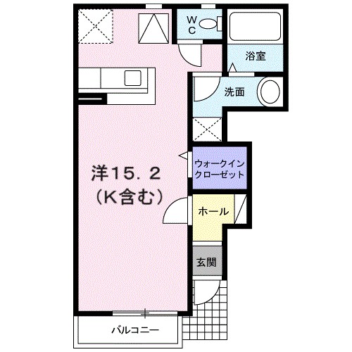 ペルレトゥルムＢ 102号室 間取り