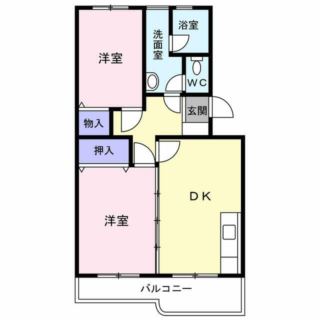 メイゾン会田２番館 202号室 間取り