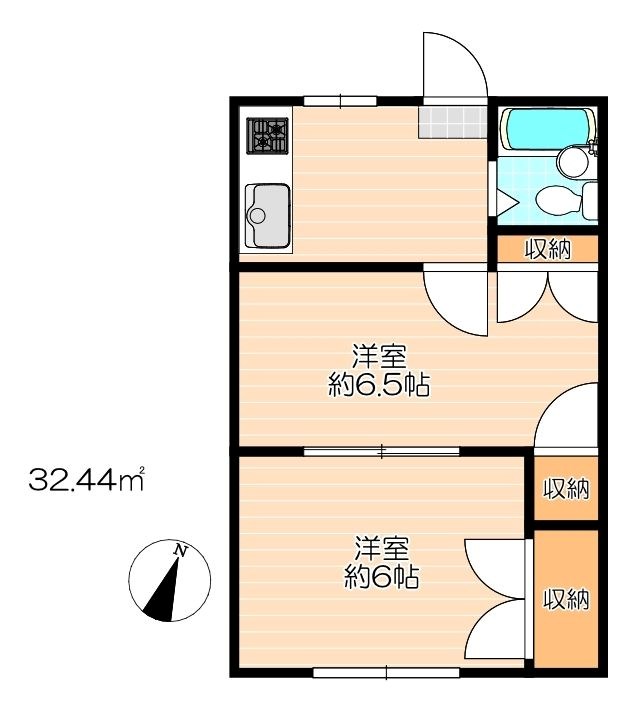 SKハイツ第2 205号室 間取り