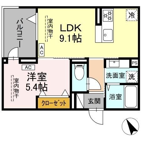 グリシーナ鵠沼石上 201号室 間取り