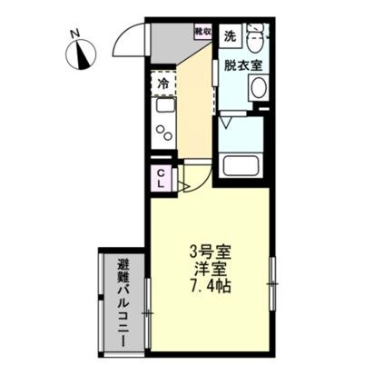 チャオ本厚木 303号室 間取り