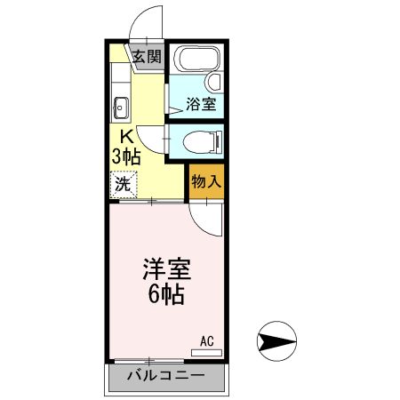 サンファミールSY 202号室 間取り