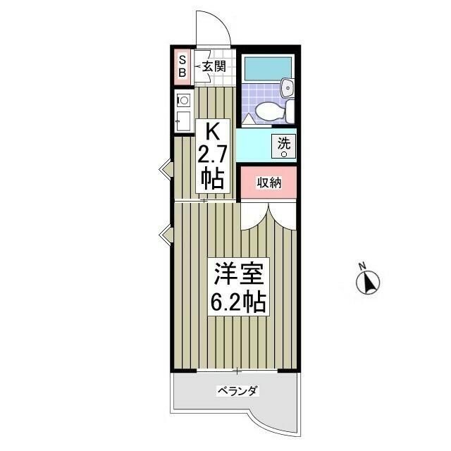 パールハイツ東八幡 308号室 間取り