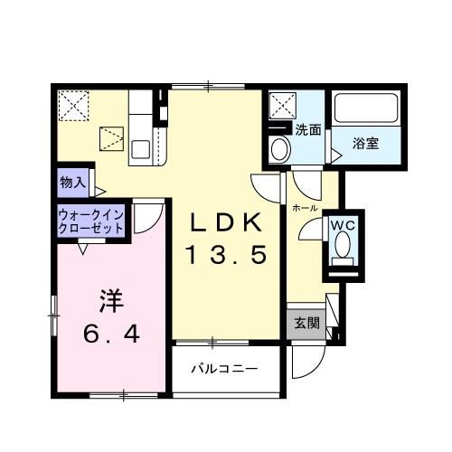上荻野アパート 101号室 間取り