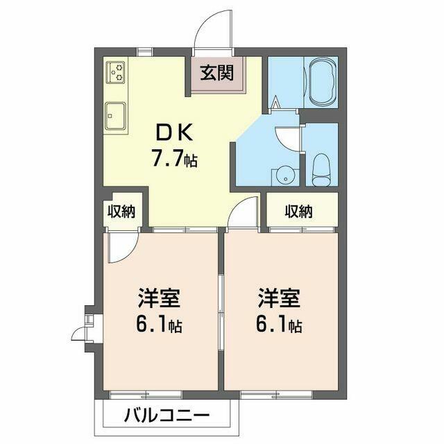 エクセレントハイムⅣ 202号室 間取り