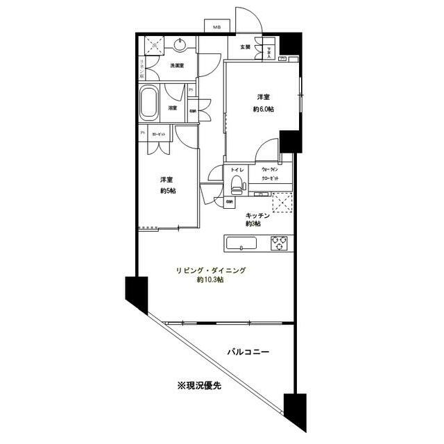 パレステージ藤沢シャインコート 1403号室 間取り