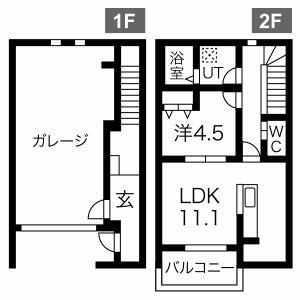 Ｙ．Ｋ　Ｇａｒａｇｅ湘南大和 103号室 間取り
