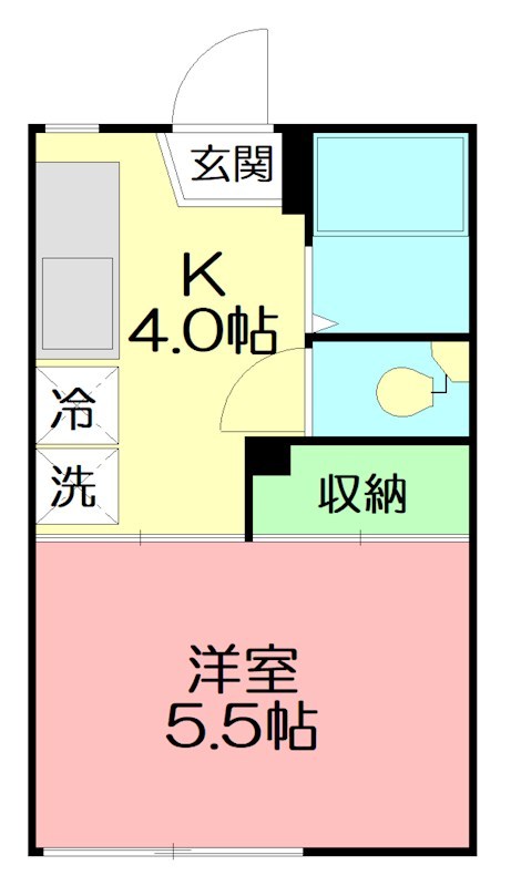 コリーナグラティス湘南A棟 206号室 間取り