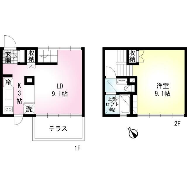 グランドソレーユ 102号室 間取り