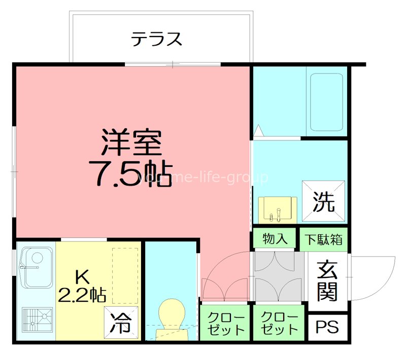 デサロージュ 101号室 間取り