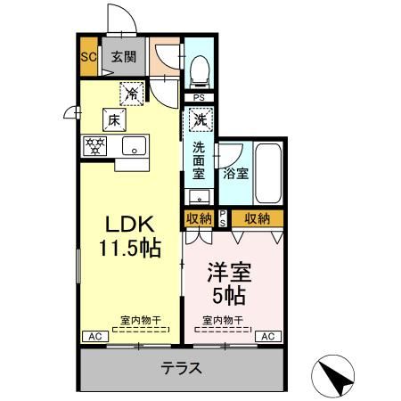 (仮称)亀井野246メゾン 103号室 間取り