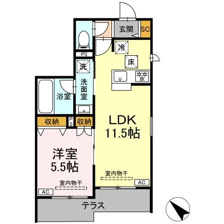 (仮称)亀井野246メゾン 101号室 間取り