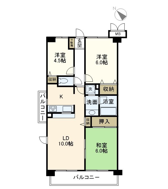 モアステージ戸塚 724号室 間取り