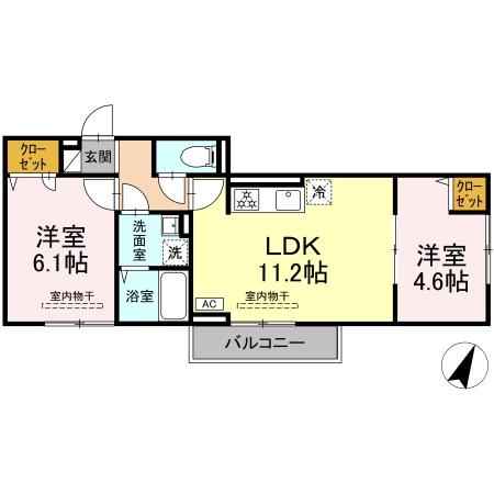 セン・ラークヒルズ 202号室 間取り
