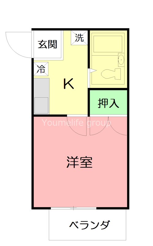 平塚ハイツA 201号室 間取り
