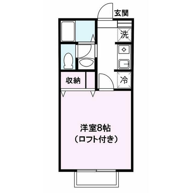 アムール 206号室 間取り