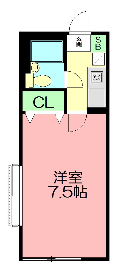 ペルソンヌ下依知 110号室 間取り