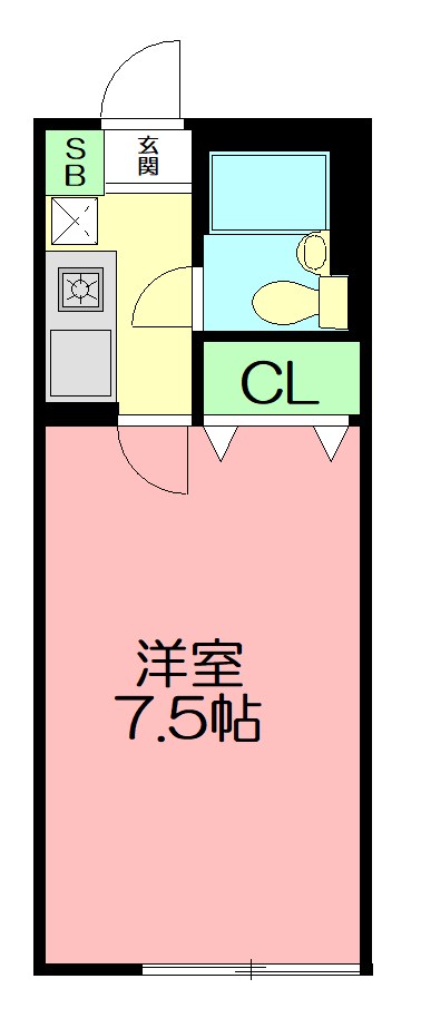 ペルソンヌ下依知 105号室 間取り