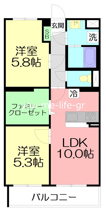 ジュヌ・プリーモ 403号室 間取り