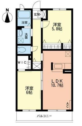 クレール山下 302号室 間取り