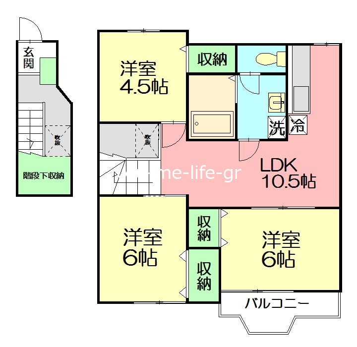 シャルマンⅡ 202号室 間取り