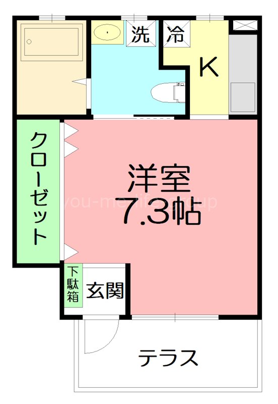 RONDⅡ番館 102号室 間取り