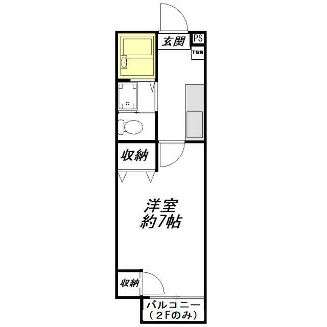 キャッスルK 1-D号室 間取り