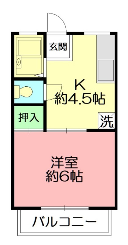 シティハイム鶴巻壱番館 103号室 間取り