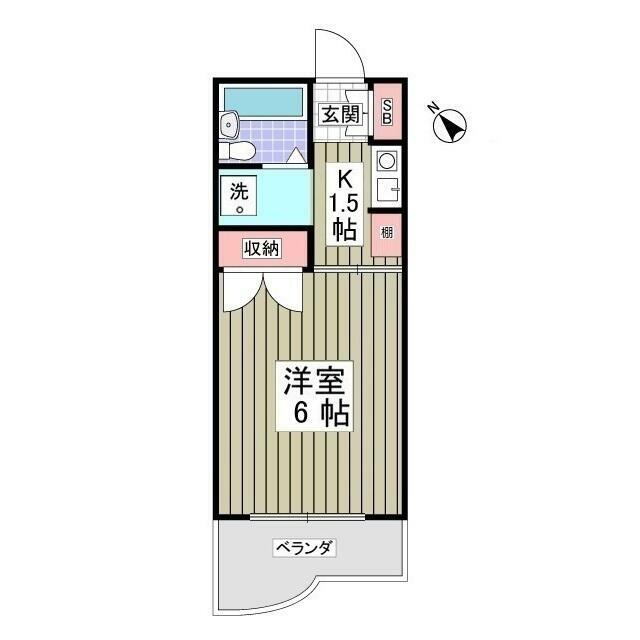 パールハイツ東八幡 405号室 間取り