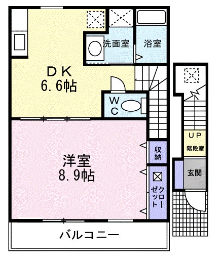 サン スクエア 202号室 間取り