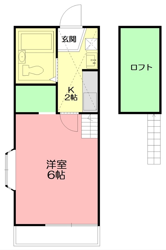 ヴィレッタ戸塚 201号室 間取り