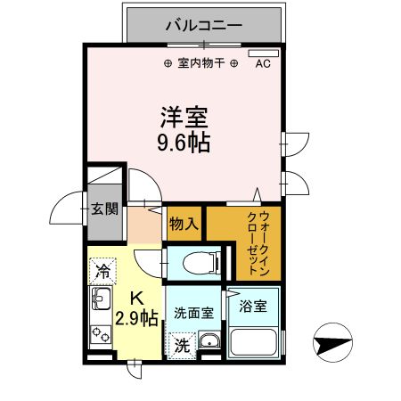 レトワール 201号室 間取り
