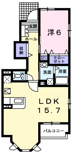 ブライトフラワーＤ 101号室 間取り