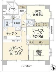 ダイアパレス茅ヶ崎浜之郷 205号室 間取り