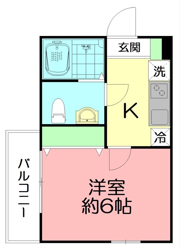 ロジュマン東海大学前 101号室 間取り