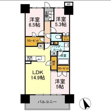 プレミスト湘南辻堂アクアフェイス 216号室 間取り